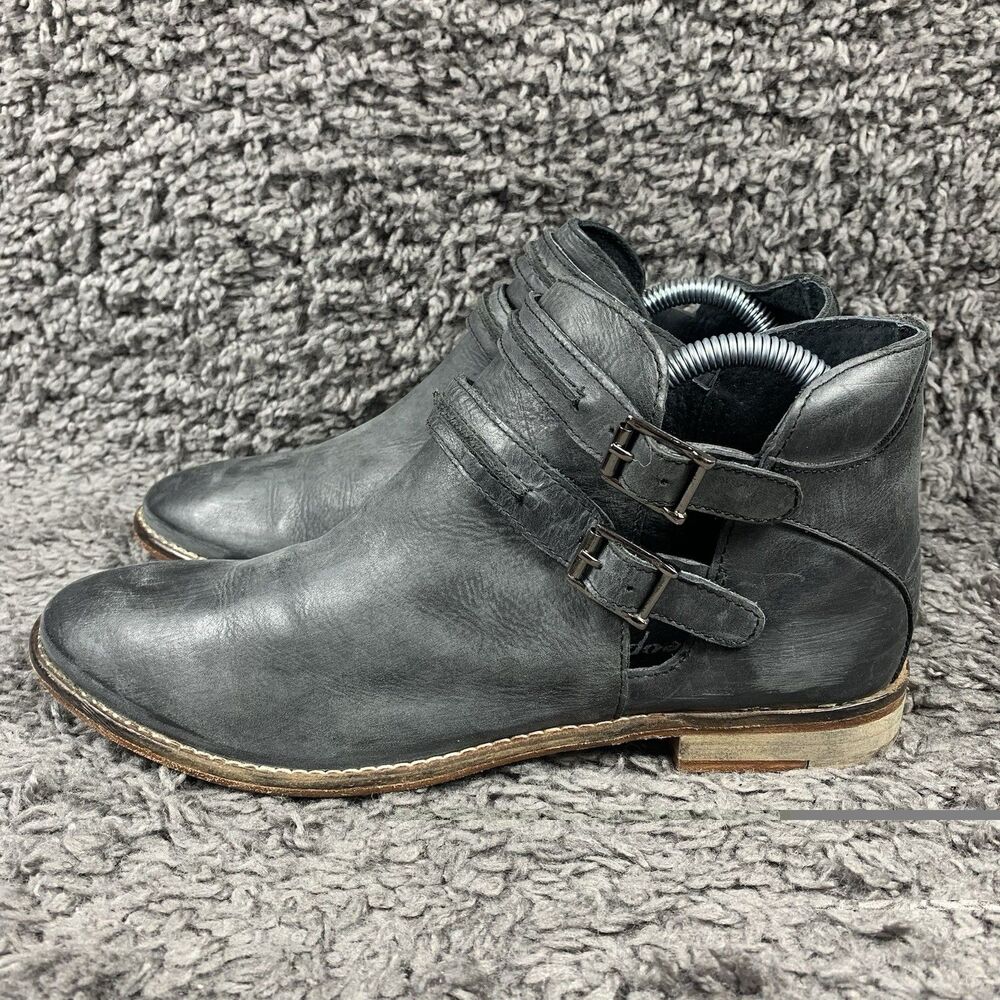 Free People Booties Womens 39 EU Leather Boho Grunge Biker Bohemian